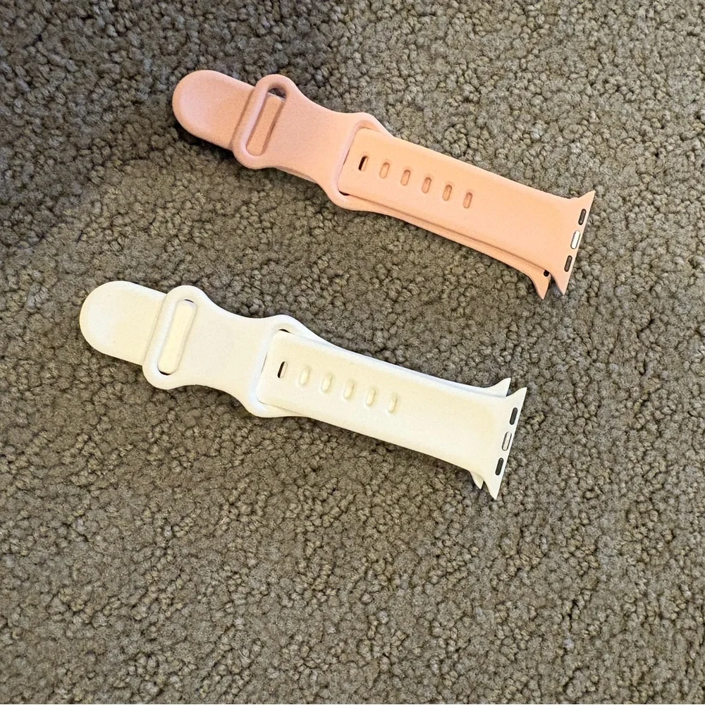 Pink and White Watch Bands